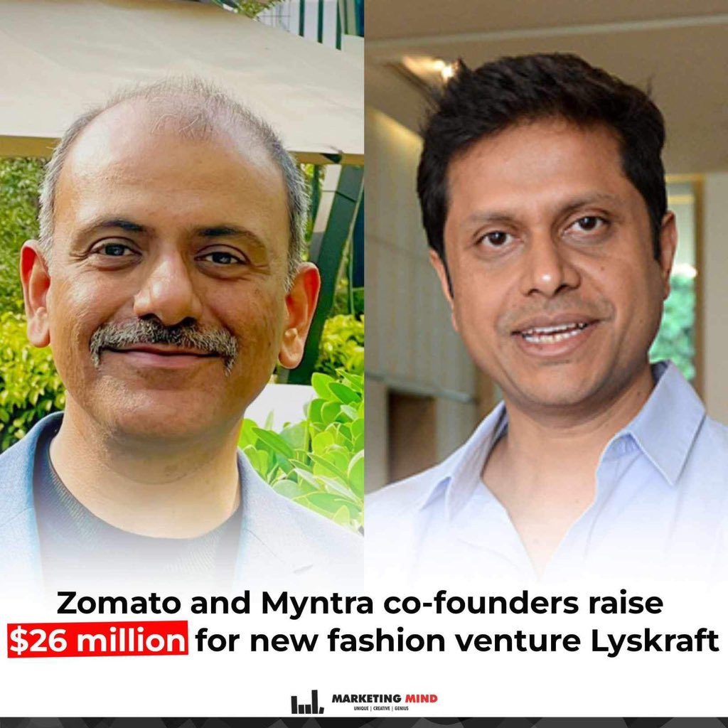 Lyskraft, a fashion startup with an omnichannel approach, founded by Mohit Gupta, former senior executive at Zomato, and Mukesh Bansal, the founder of Myntra, has successfully raised $26 million in seed funding

#MarketingMind #FundingAlert #WhatsBuzzing #Lyskraft