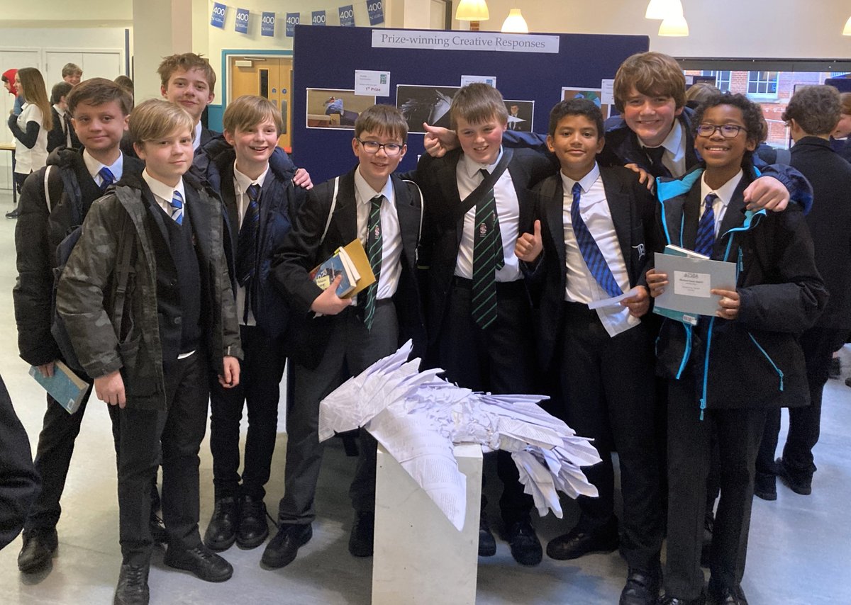 Pupils from @DulwichCollege loved last night's @TSBA_UK Awards Ceremony! Congratulations to Michael and Mark, who earned joint 2nd & 3rd place respectively for their book reviews, and Mark and Jake, awarded joint 1st place for their creative response to Rebel Skies by @AnnSeiLin1