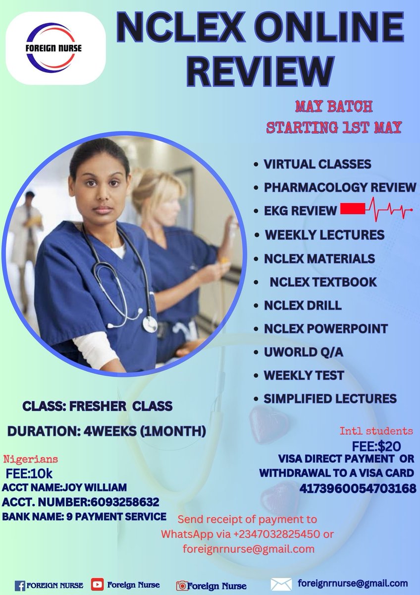 You want to get your US License in the next couple of months to come? Then this is a place to be! Register for May batch of our NCLEX ONLINE REVIEW!! You can surely pass NCLEX