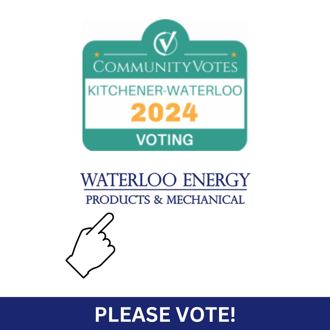Community Votes Kitchener-Waterloo 2024 nominated us for Heating & Cooling. We need your help to win. Please have your voting in before Sunday, April 28! Please click the link below and vote Waterloo Energy Products. We thank you in advance. kitchenerwaterloo.communityvotes.com/2023/12/home-b…