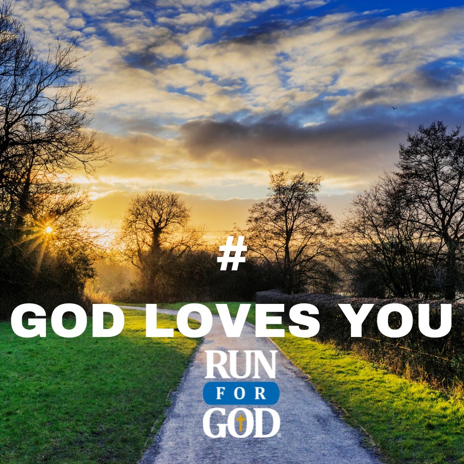 GOD LOVES YOU!
It doesn't matter how far you've run from God,
HE LOVES YOU.......Billy Graham
:
If you would like to know more about how to have Peace with God, please visit our website.

runforgod.com/peacewithgod

#RunForGod #RunClub #GodLovesYou #BillyGraham