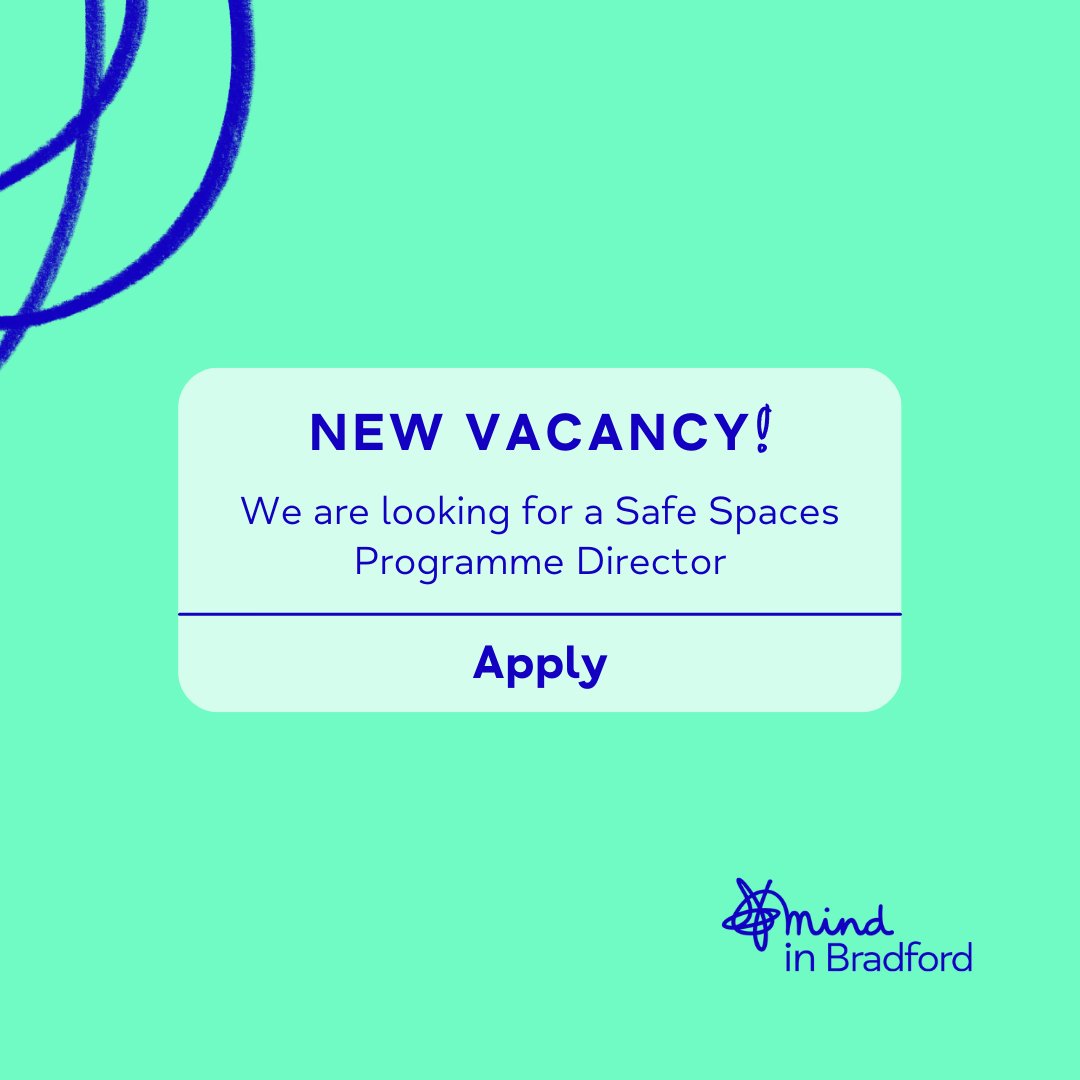 📣New vacancy alert! Join us in an exciting opportunity to lead and drive forward Safe Spaces, a crucial crisis alternatives service across the Bradford District and Craven. mindinbradford.org.uk/safe-spaces-pr…… @CellarTrust