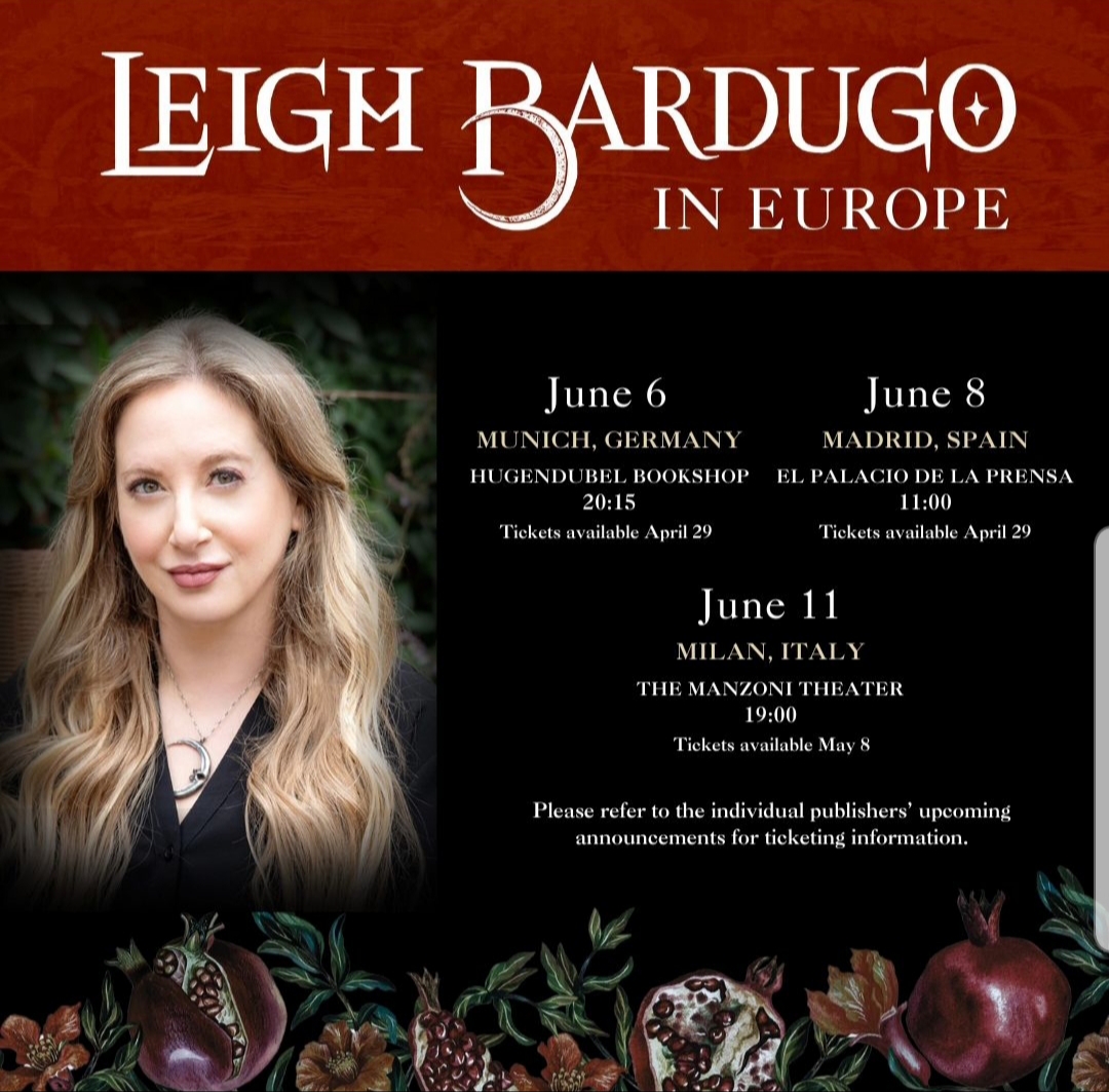 📢 ¡¡ATENCIÓN!!⚠️ ¡Leigh Bardugo viene a España! 💃 La famosa autora de #ElFamiliar, #Grishaverse o #LaNovenaCasa estará en Madrid el 8 de junio para un evento muy especial que estamos organizando. Aquí podéis ver el anuncio que ha hecho la propia autora ⬇️