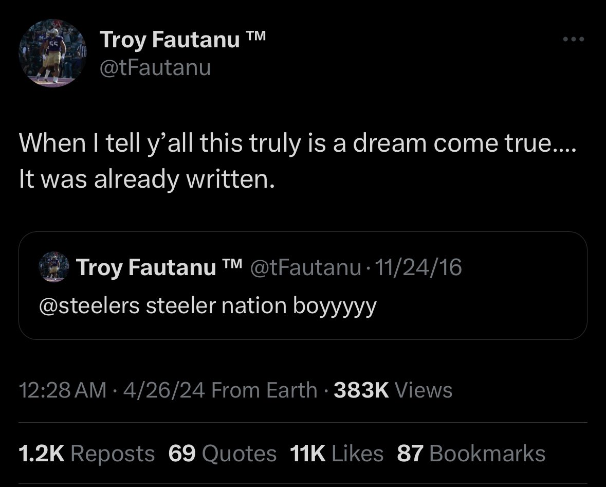 I mean this couldn’t have been a more perfect pick. LETS GOOO @tFautanu