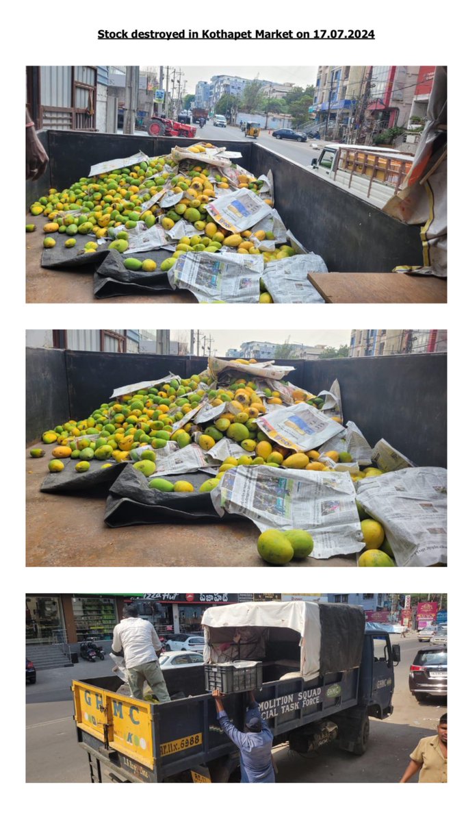 FSSAI Taskforce team by @cfs_telangana is doing inspections in posh eateries like Chutneys, Shahbagh to market yards. 

Recently they destroyed expired food items and issued notices to hotels in Banjara Hills, Jubilee Hills

They checked for artificial ripening of mangoes at…
