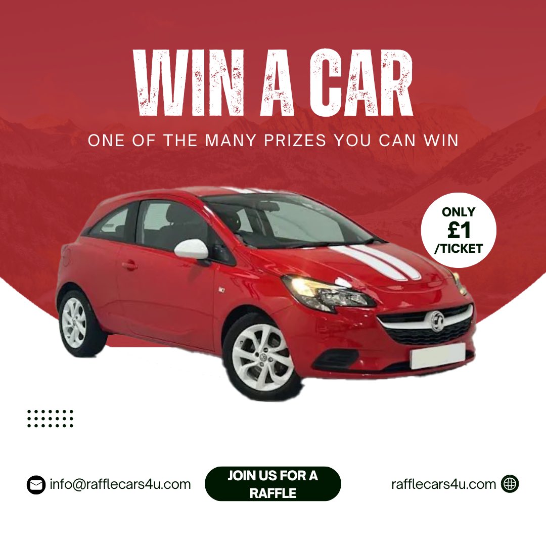 🚗💥 CAR RAFFLE TIME! 🎉 Fancy winning a Corsa? Not just any Corsa, but one that could be all yours! Plus, don’t miss out on 4 additional cash prizes! 🎟️#CarRaffle #WinACorsa #CashPrizes #EnterToWin 🍀🚘