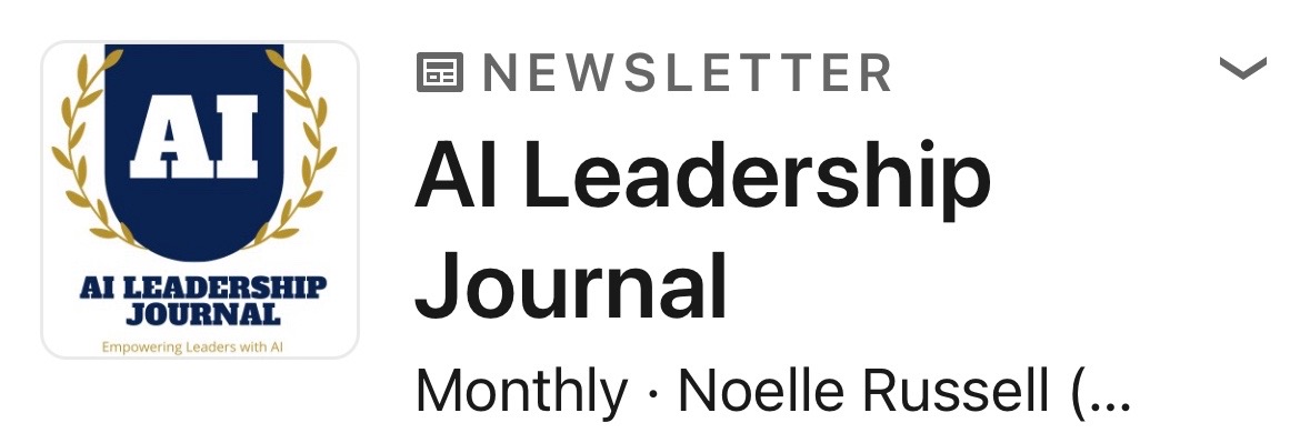 We are about to release this month’s edition of the AI Leadership Institute’s AI Leadership Journal! Subscribe today so you don’t miss it! i.mtr.cool/gnpdkqdyoo