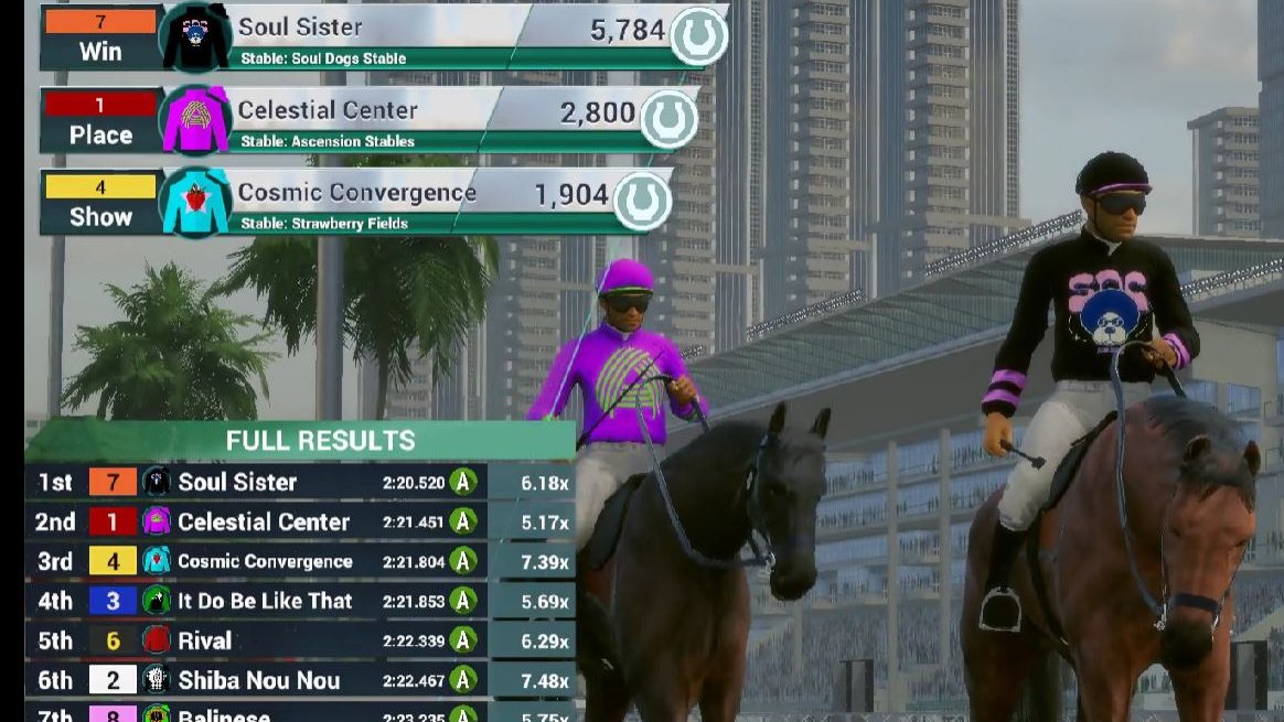 Soul Dogs City (@souldogscity) on Twitter photo It's Friday, and we're bringing the heat with fresh news from our SDC Stables!
Soul Sister does it again, clinching yet another impressive win in our brand new silk, bringing style to the <a href="/photofinishgame/">Photo Finishโข LIVE ๐น ๐ Virtual Horse Racing</a> track.
What a way to start the weekend! Go Soul Sister Go!
Watch the It's Friday, and we're bringing the heat with fresh news from our SDC Stables!
Soul Sister does it again, clinching yet another impressive win in our brand new silk, bringing style to the <a href="/photofinishgame/">Photo Finishโข LIVE ๐น ๐ Virtual Horse Racing</a> track.
What a way to start the weekend! Go Soul Sister Go!
Watch the
