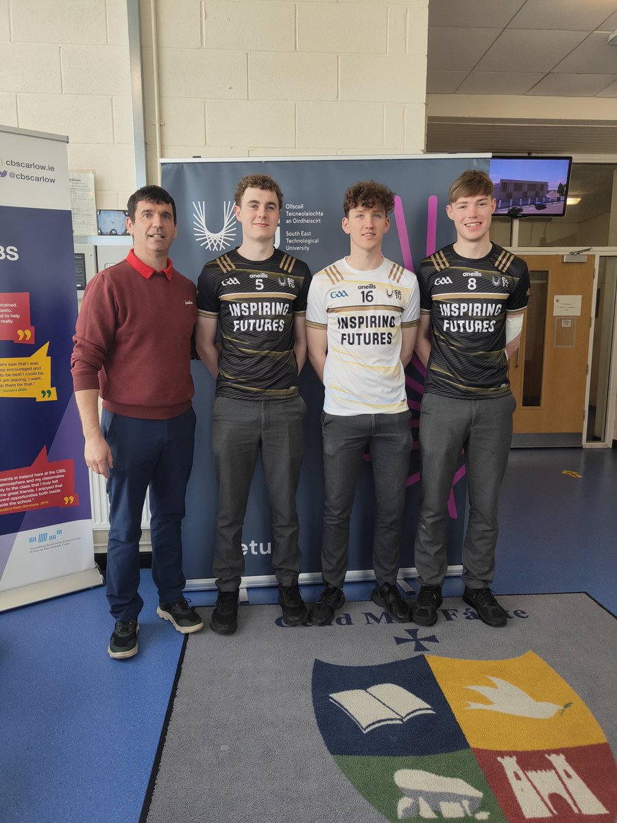 A big well done to our 3 @Carlow_GAA @SETUCarlowGAA_ all stars for 23/25! Jack, Ben and Eoin are well deserving of their awards for their displays both locally and in our South Leinster Schools win. Massive thanks to the sponsors Carlow Gaa and SETU. @Eireogcarlow @PalatineGAA