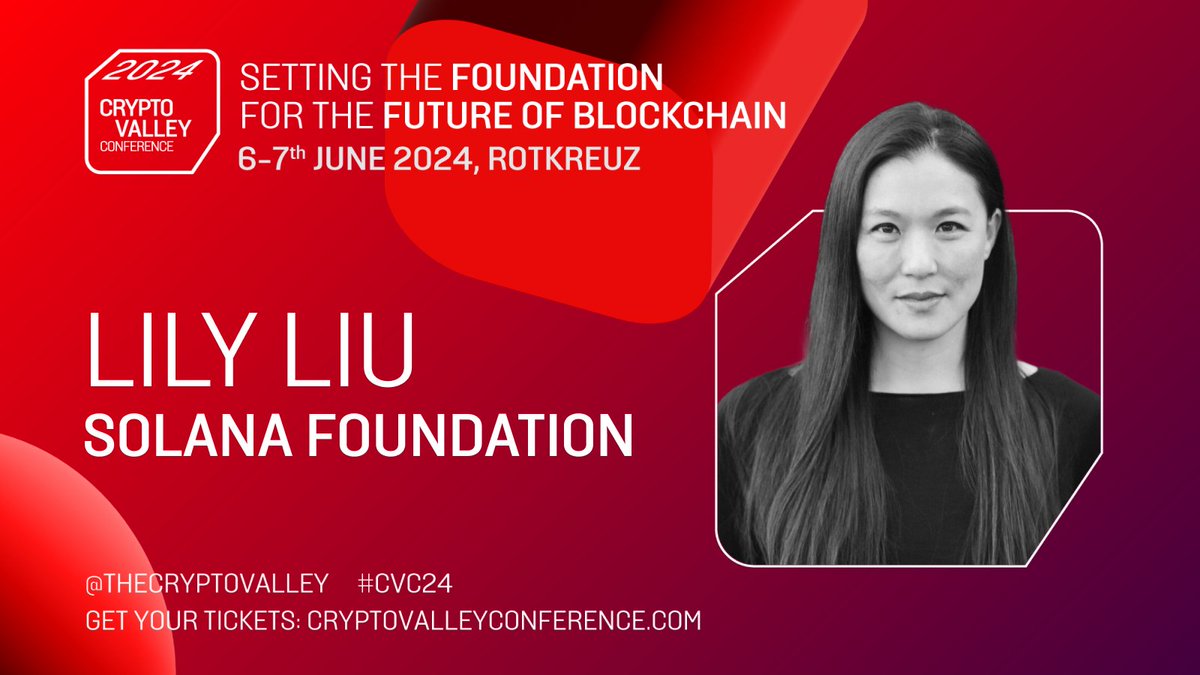 Let's continue by announcing our special guests, today it's @calilyliu, President of Management at @SolanaFndn 🔥 Lily will take the stage alongside other experts to discuss an intriguing #panel titled: 'What real #decentralization looks like?' If you're curious to hear her