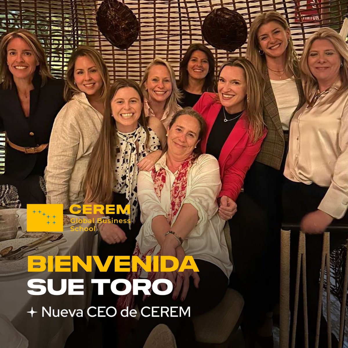 ¡Bienvenida Sue Toro, nuestra nueva CEO en @CeremGBS! Su experiencia y visión potenciará nuestra misión. No tengo dudas que esta nueva etapa será de grandes éxitos ¡Seguimos avanzando!