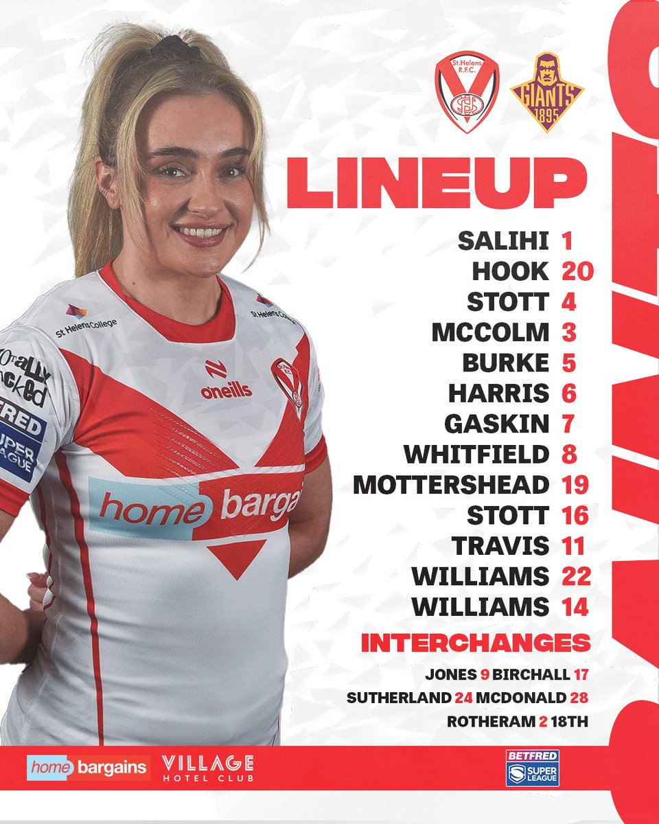 😇 Our side is locked in for our clash with @GiantsWRL this afternoon at the @twstadium! 👊 @paigetr38477665 makes her 50th Saints appearance, whilst Luci McColm makes her return to the side. Erin McDonald could make her debut off the bench! #COYS