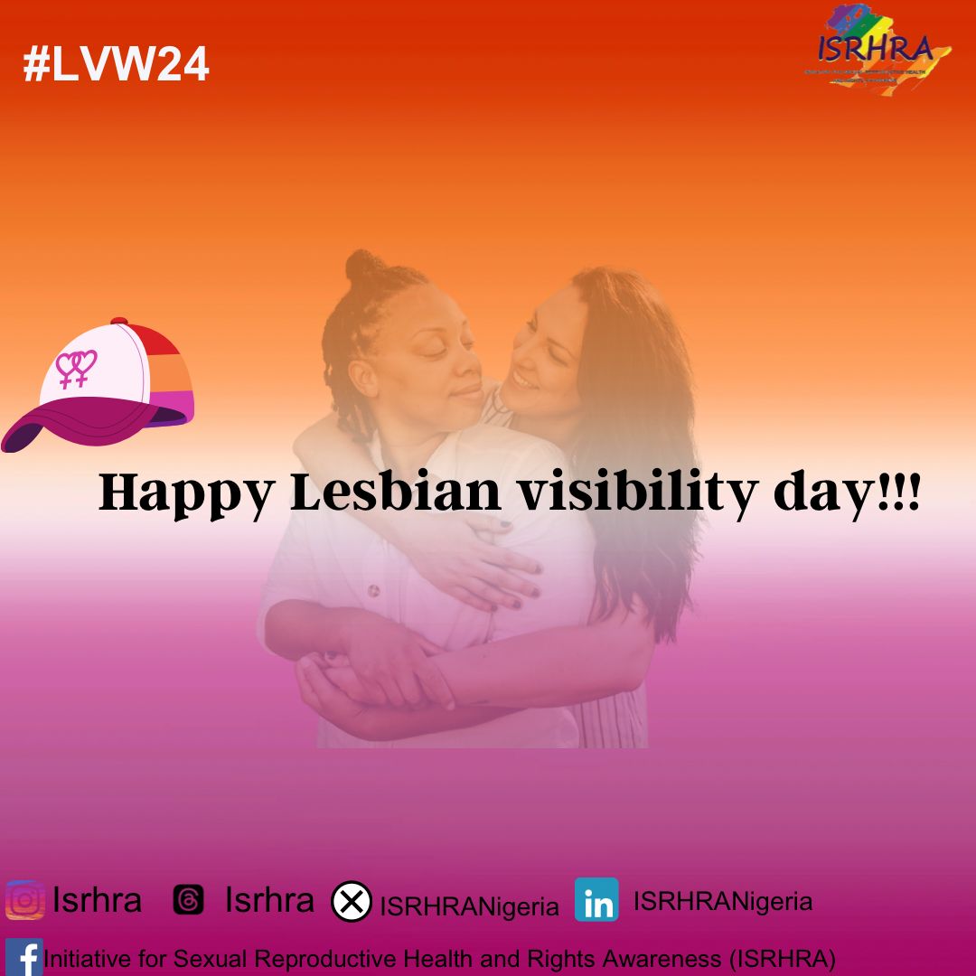 Happy lesbian visibility day !

Be loud, Be proud .

#lvw24
#visibilityweek 
#lbq
#isrhra