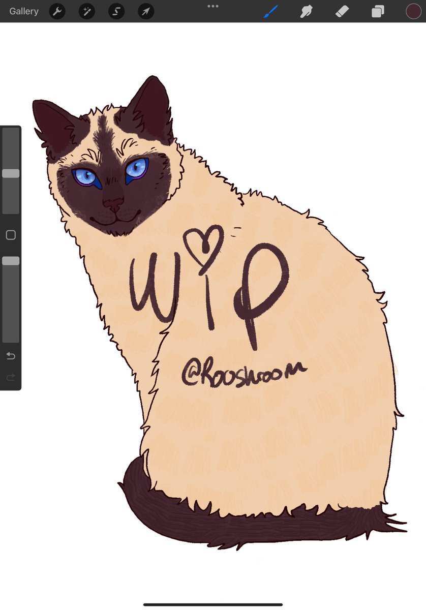 Rooshroom's tweet photo. Weh woke up to see it with fresh eyes and she’s looking too friendly… I was really going for very intense and striking without going too toony ;n;
gunna be working on it more today! https://t.co/U0tGgognXb