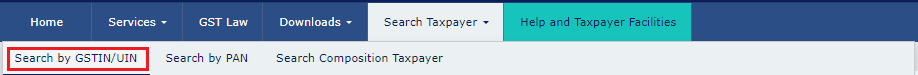 Search Taxpayers using GSTIN/UIN
How can I search the details of a taxpayer registered under GST?

To search the details of a taxpayer registered under GST, perform following steps:

Note: The Search Taxpayer functionality allows you to view the profile of any other registered…