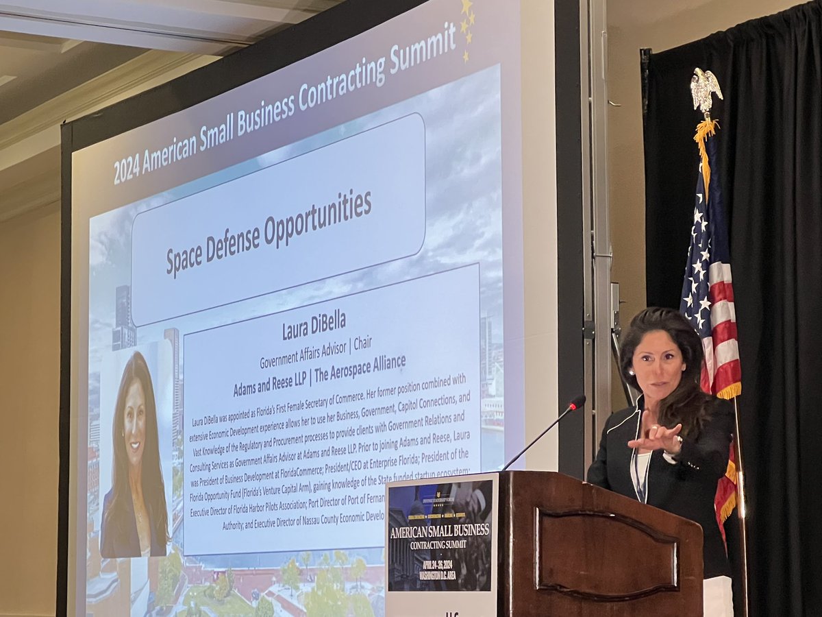 “Promise this speech won’t be all about #Florida” I’m saying here (Lies, all lies😉)
Thanks again for the honor & opportunity @DefenseLeader - You’re amazing!
🇺🇸✈️🚀
@adamsandreese 
#aerospace #aviation #space #smallbusiness #heartbeatofamerica