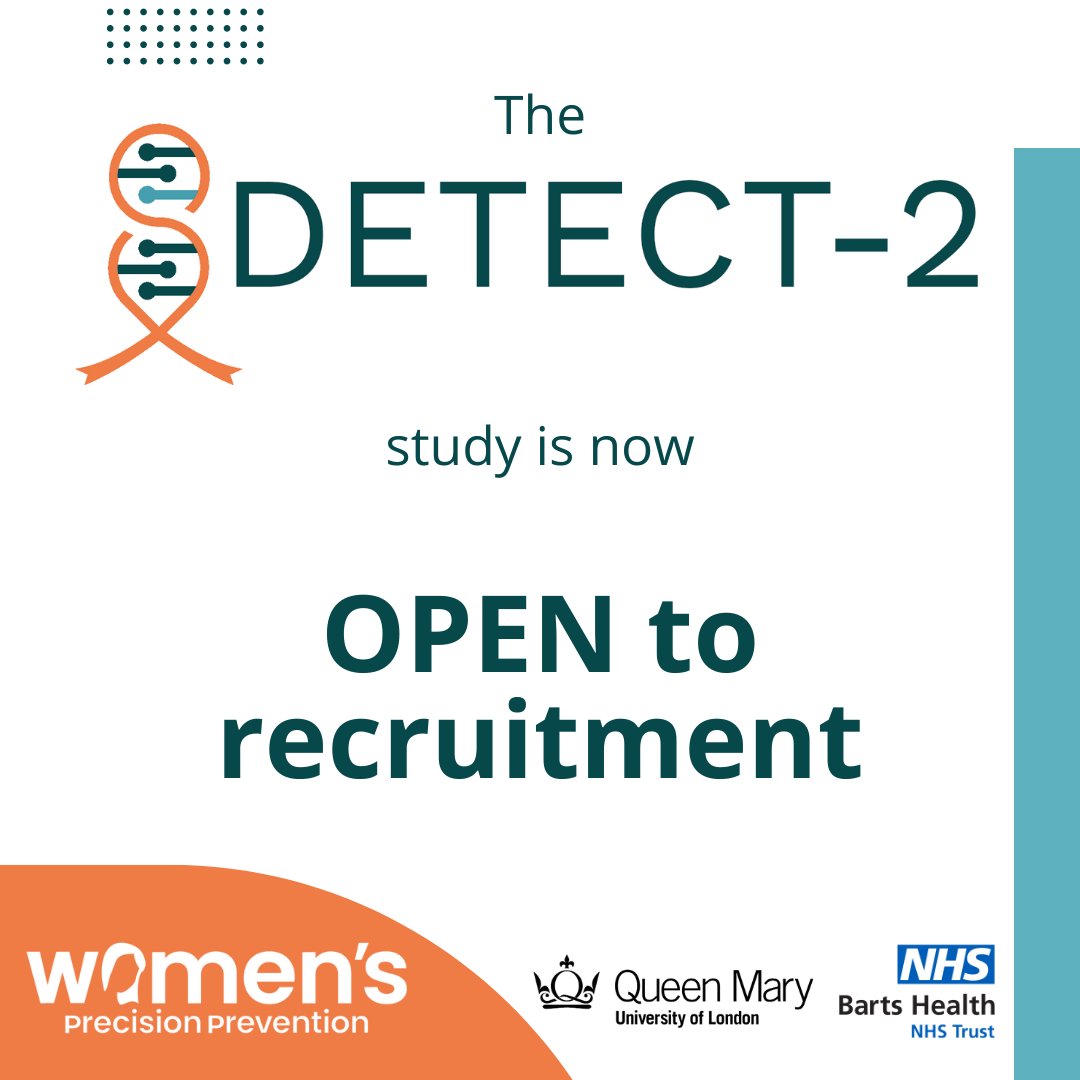 The DETECT-2 study is now open for recruitment at Barts Health NHS Trust! Other sites across the UK will open in the coming months.