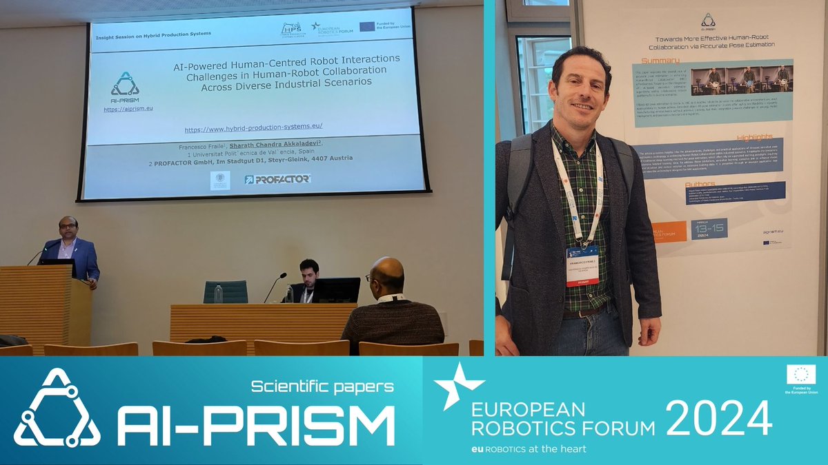 ☝ Recently, during the European Robotics Forum 2024, @AIPRISMEU has unveiled 5 more #scientificpapers at the conference, showcasing the latest advancements in #robotics and #AI📖 We decided to share more details with you❗ aiprism.eu/exploring-ai-p…