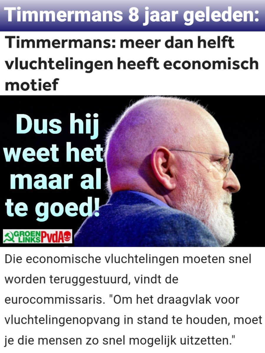 Een beetje kerel houdt z’n woord. #Timmermans  #migratie