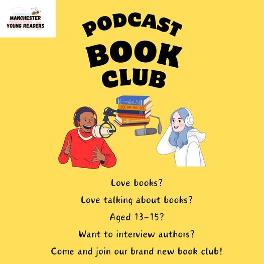 Aged 13 -15? Join #ReadMCR Literacy Champion @KimberleyWhittam at the launch of her Podcast Book Club, Sat 27 April 📚 Sign up here 👉🔗linktr.ee/manchesteryoun… @Literacy_Trust