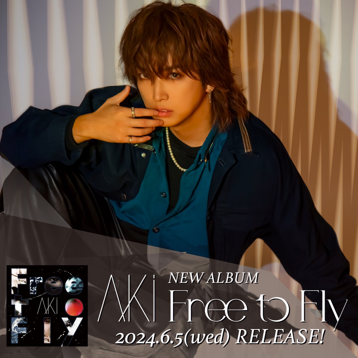 【AKi】6/5(水)発売 New Album「Free to Fly」 先行予約は本日23:59まで！ ●先行予約特典 オンラインサイン会(抽選) 予約はコチラ maverick-stores.com/free-to-fly/ 詳細はコチラ dangercrue.com/AKi/disco.php #AKi #FreetoFly #FtF