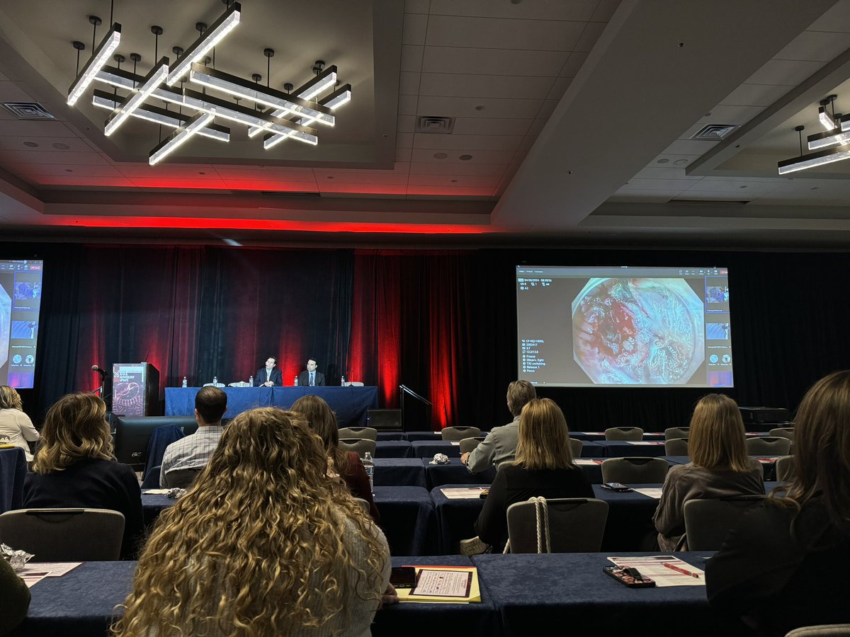 Starting off the day with a live endoscopy session by Dr. @Rex_colonoscopy and Dr. @JohnGuardiolaMD at the 26th Annual IU GI & Hepatology Update. @IUGastro