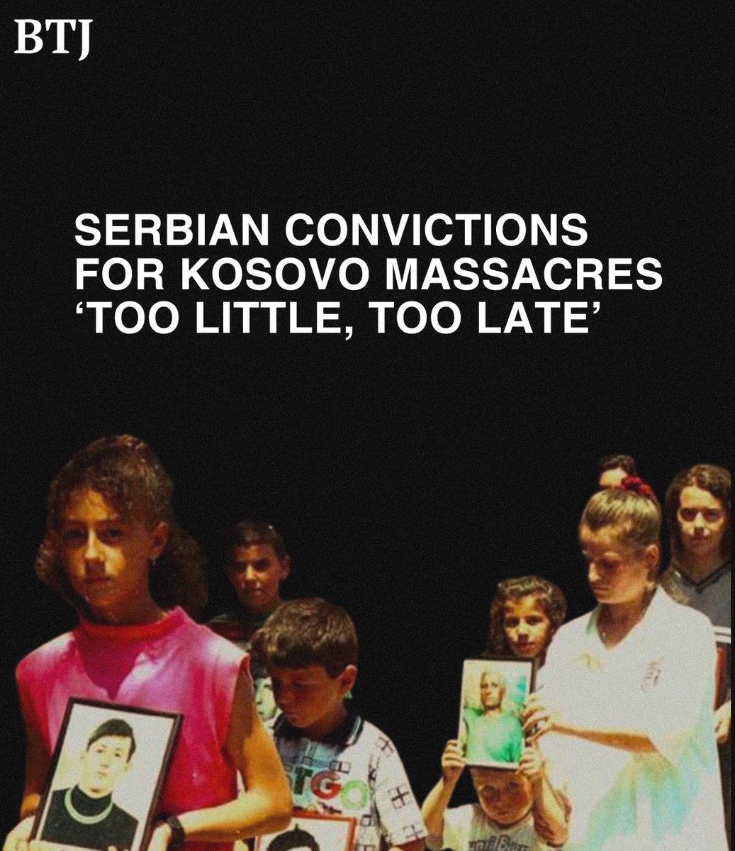 The @FHPHLC condemned what it described as lenient sentences handed down to Yugoslav Army ex-soldiers who were convicted of war crimes by a Belgrade court for their involvement in massacres in four villages during the Kosovo war in April and May 1999. 👇 balkaninsight.com/2024/04/26/ser…