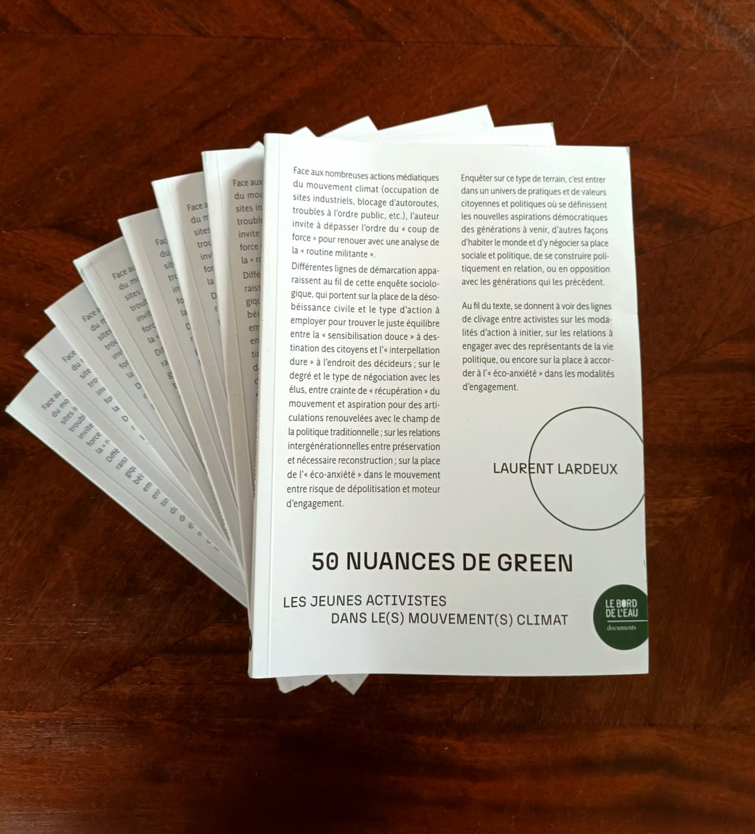 Laurent Lardeux (@laurentlardeux) on Twitter photo Les beaux jours arrivent, et l’ouvrage « 50 nuances de green. Les jeunes activistes dans le mouvement climat » va bientôt sortir des cartons! 🎉 J’ai le grand plaisir d’annoncer sa parution le 10 mai aux Éditions Bord de l'eau <a href="/BDLditions/">BDL éditions</a> Les beaux jours arrivent, et l’ouvrage « 50 nuances de green. Les jeunes activistes dans le mouvement climat » va bientôt sortir des cartons! 🎉 J’ai le grand plaisir d’annoncer sa parution le 10 mai aux Éditions Bord de l'eau <a href="/BDLditions/">BDL éditions</a>