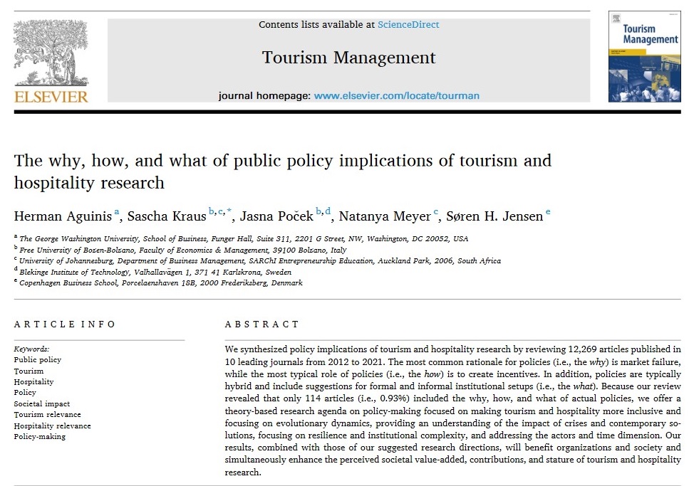 Attention #Policy #Makers! This article synthesizes findings from a comprehensive review of #tourism and #hospitality research to understand the role of #public #policy Get #openaccess article at doi.org/10.1016/j.tour… Main takeaways: 1️⃣Role of Market Corrections: Public