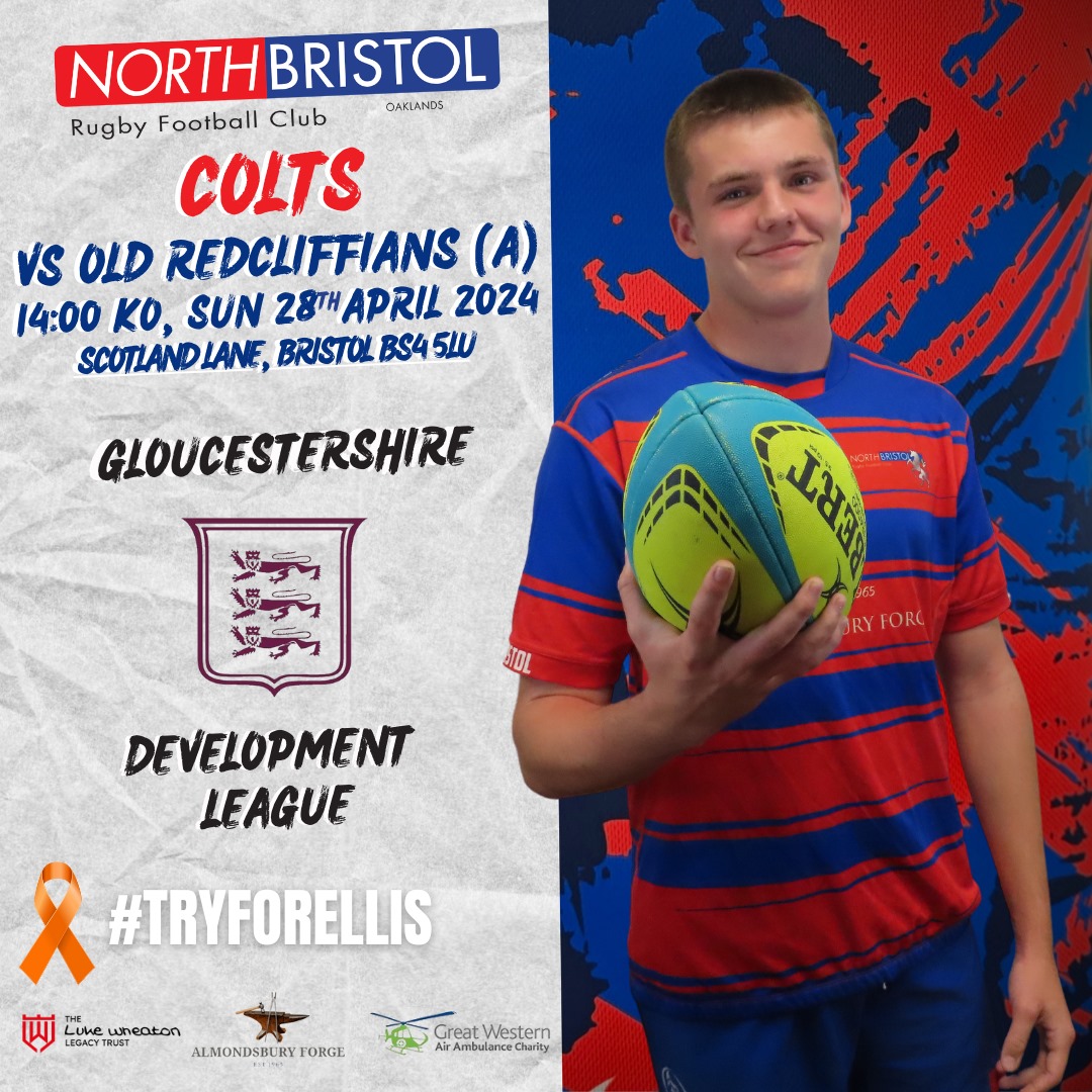 🟦 𝘾𝙊𝙇𝙏𝙎 𝙍𝙐𝙂𝘽𝙔 🟥

🗓 Sunday
🆚️ @OldRedsRFC Colts
⏰ 1️⃣4️⃣:0️⃣0️⃣ KO
📍 AWAY 🏟

#TRYFORELLIS 🧡
#UTN 💙❤💙❤
#FREETOSEE #bristol #rugby #northbristol #grassroots #Colts