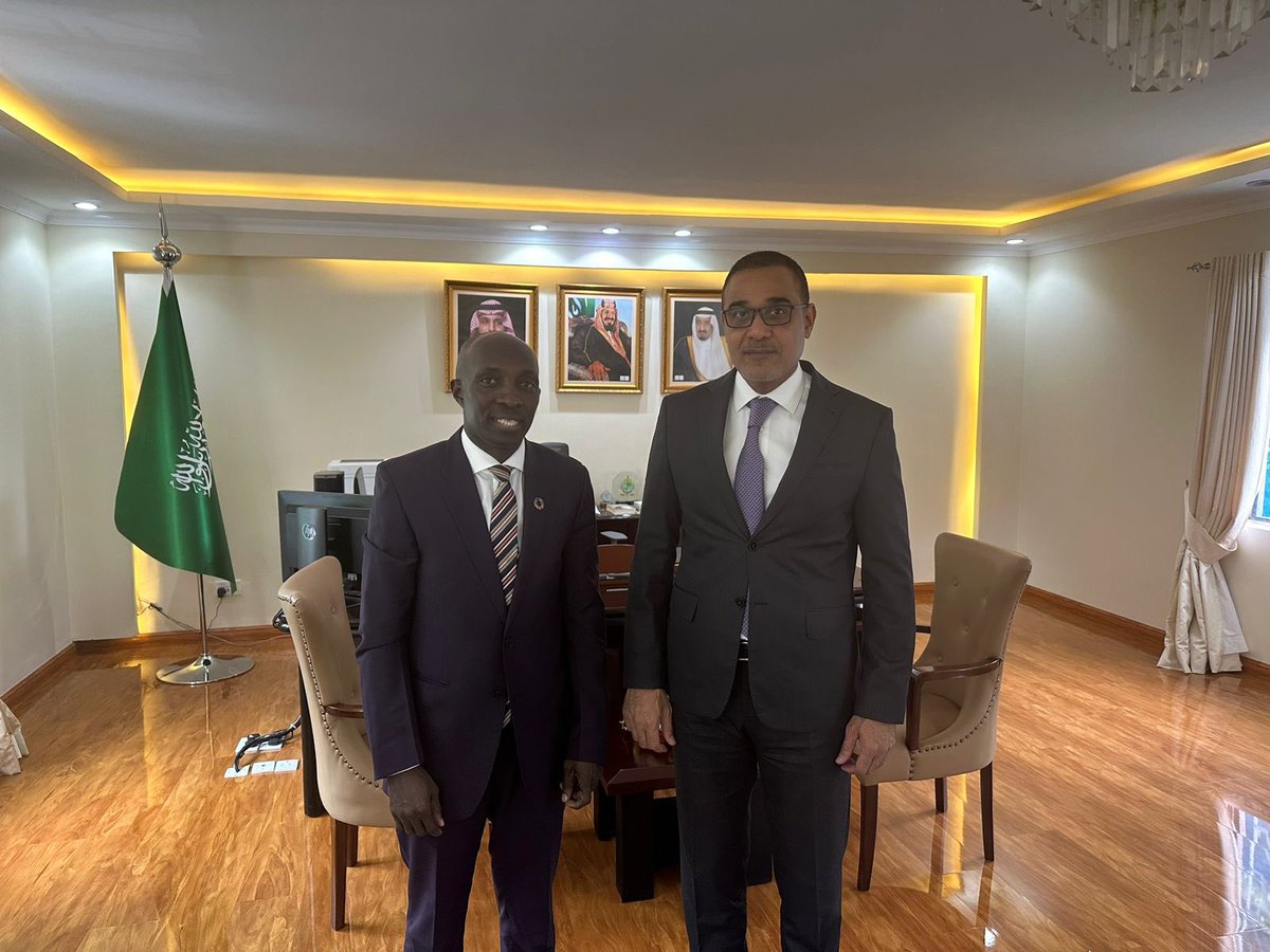 Fruitful meeting with Saudi Arabia Ambassador, Khalid bin Abdullah Al-Salman. Strengthening partnership between Saudi Arabia and African countries will be good for both sides