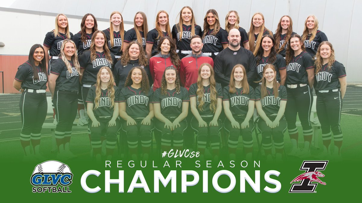 🥎 REGULAR SEASON CHAMPS 👏 Congratulations to @UIndySoftball on securing the #GLVCsb Regular Season crown yesterday!