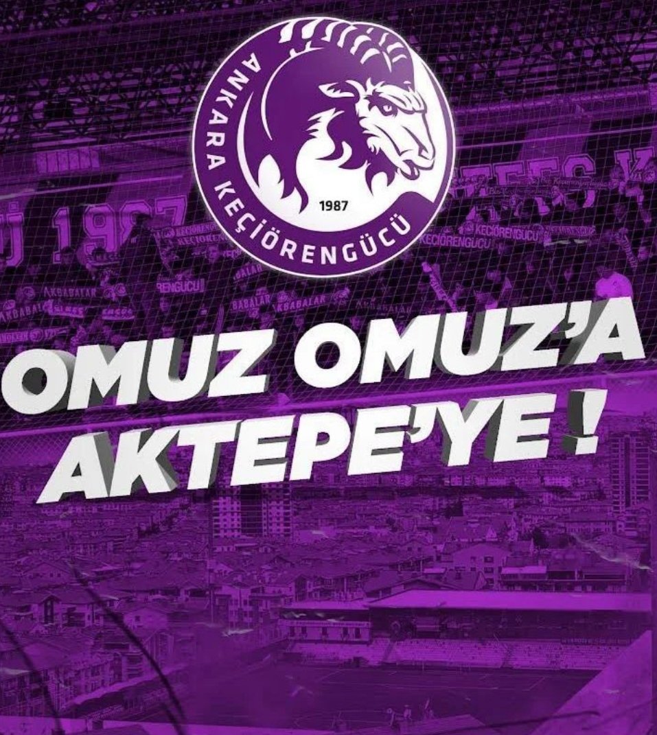 Sen yoksan bir kişi eksiğiz!
Haydi Ankara Haydi Keçiören Maça! 💪
Ankara Keçiörengücü & Ümraniyespor
🗓️ PAZAR ⏰ 16.00
Kadın ve öğrenci taraftarlarımıza biletler ücretsizdir... 💜🤍

#BizKeçiörengüçlüyüz
#AnkaraKeçiörengücü