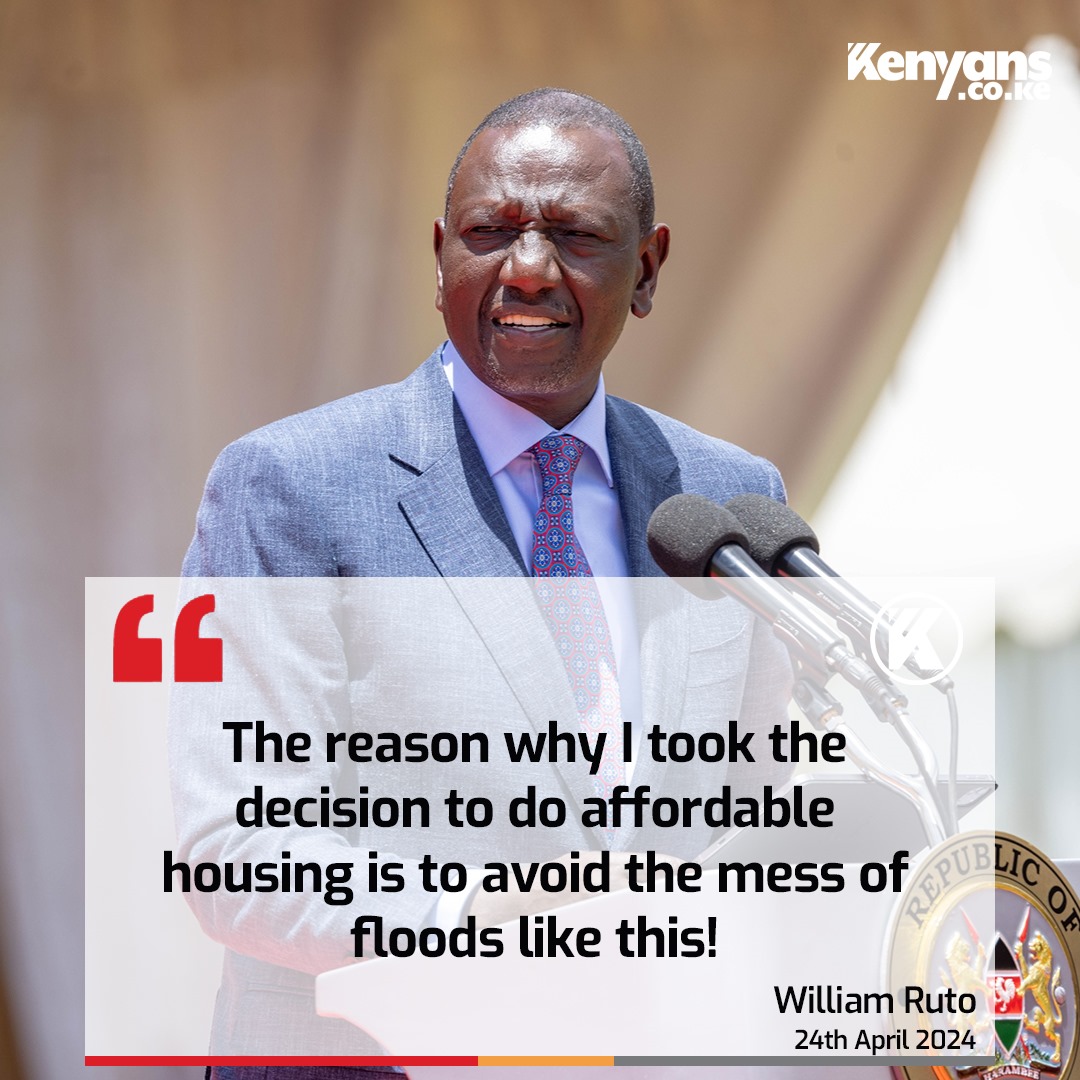 President William Ruto says Mukuru kwa Njenga residents will be prioritised once the affordable housing project in the area is completed.
#KejaBilaFloods
BombaYangu Crash
Rutos Ark