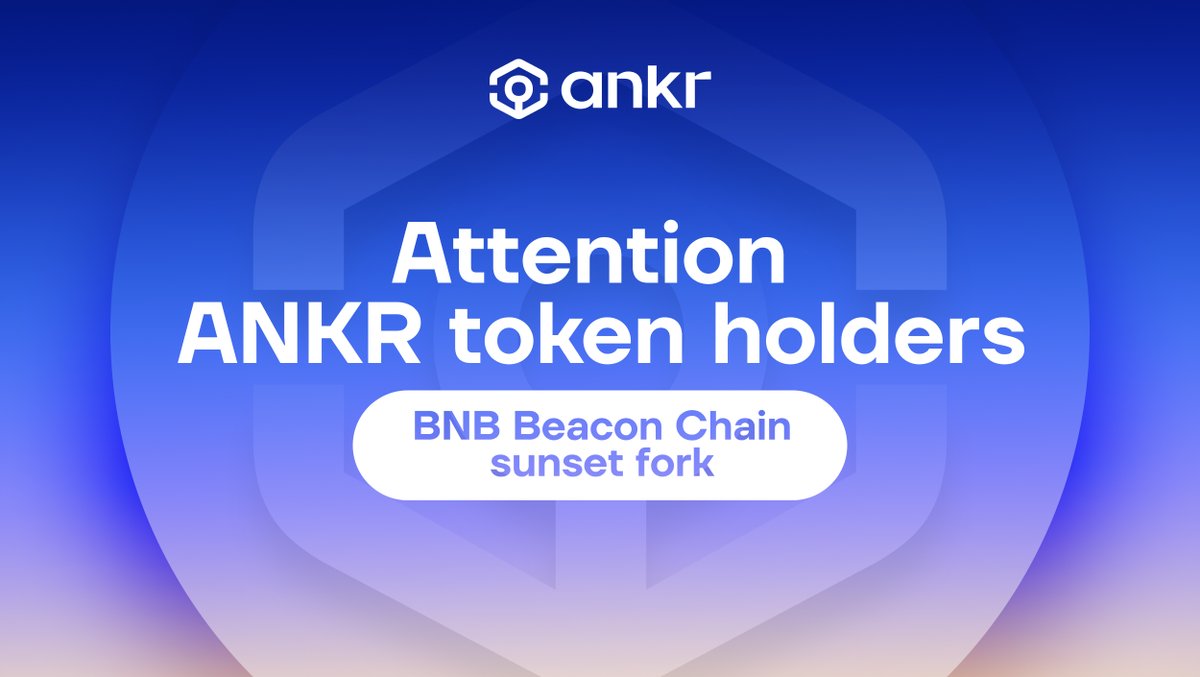 📢 The BNB Beacon Chain sunset 🌅 fork is coming this June and here is what $ANKR [BEP2] token holders need to know.

🔹ANKR token holders with assets on the chain are advised to cross-transfer their tokens to BNB Smart Chain [BEP20] before June 2024.

🔹It is recommended to use…