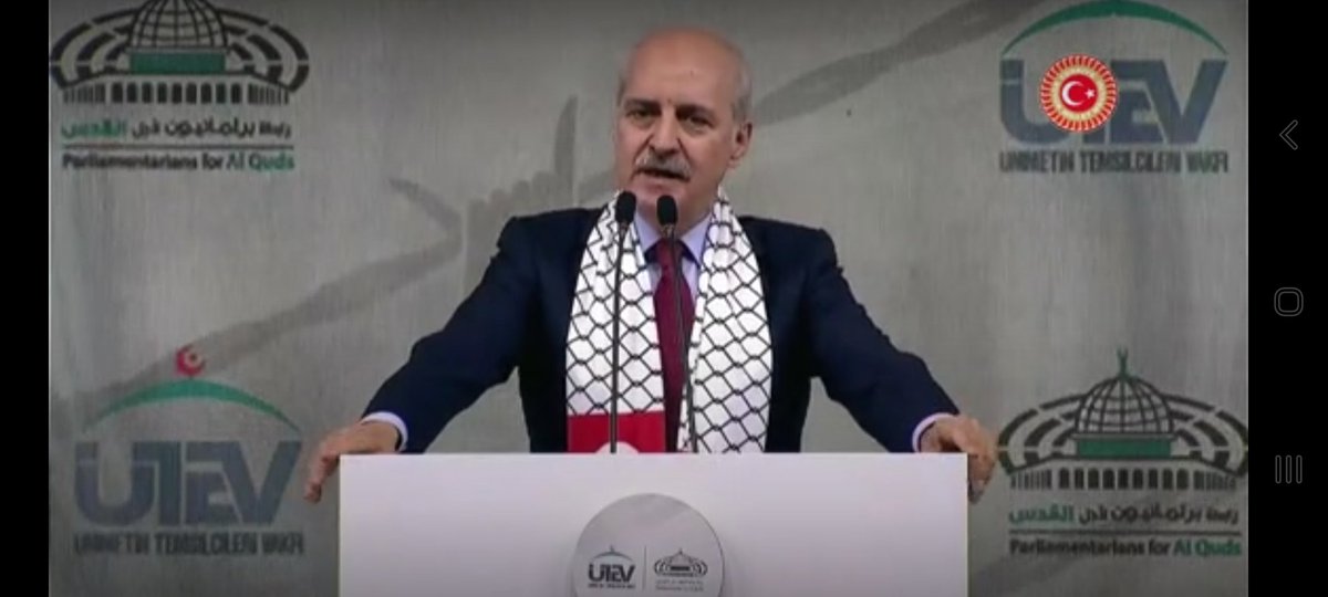 TBMM Başkanı @NumanKurtulmus; 'Sayın Cumhurbaşkanımızın 'Dünya beşten büyüktür' diyerek dünyanın egemenlerinin yüzüne haykırdığı gerçeğin gerçekleşeceği günler de yakındır.'