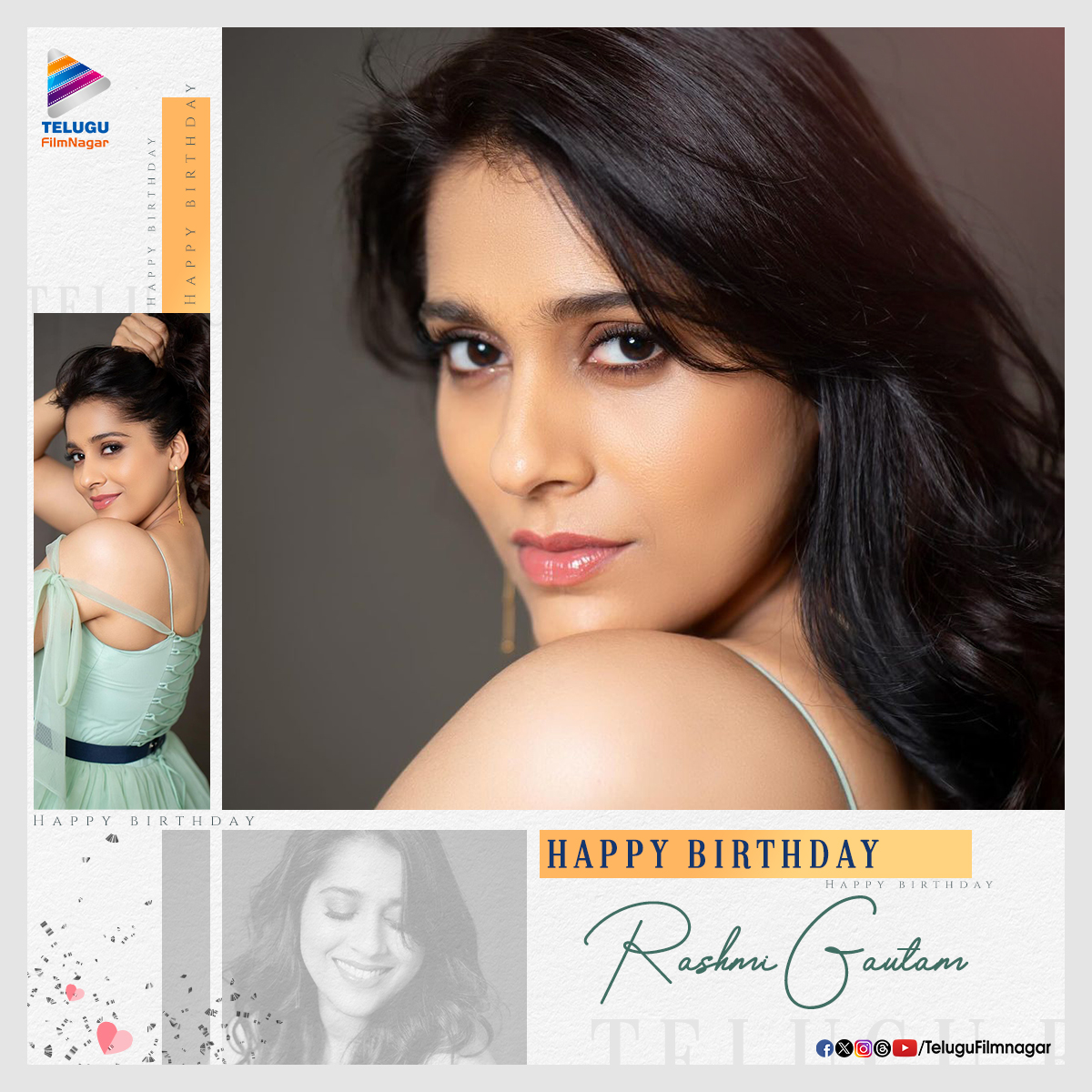 Sending out our Birthday Wishes to the beautiful actress and energetic host @rashmigautam27! 🎉
Hope you have a splendid and successful year ahead!! 💖🎁

#HappyBirthdayRashmiGautham #HBDRashmiGautam #TFNWishes #TeluguFilmNagar