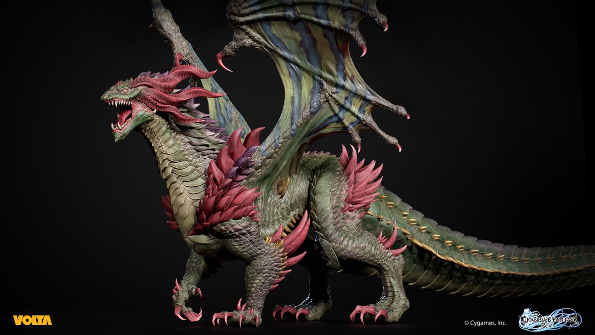 Take a look at the stunning 3D models of the Ancient Dragon and the Wyvern we crafted for @Cygames_PR 's latest release of the Grandblue Fantasy franchise. Now, players can battle these magnificent creatures solo or team up with friends in the game!