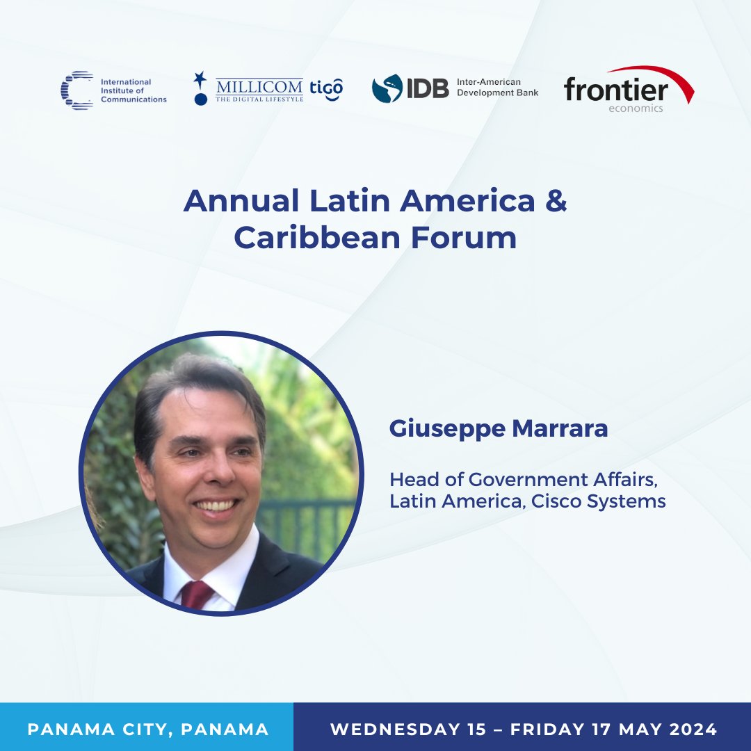 The IIC will be holding its 11th annual Latin America & Caribbean Forum in Panama City. The event is kindly hosted by @Millicom, held in collaboration with @the_IDB and sponsored by @FrontierEcon. Find out more information: bit.ly/3wdDooT