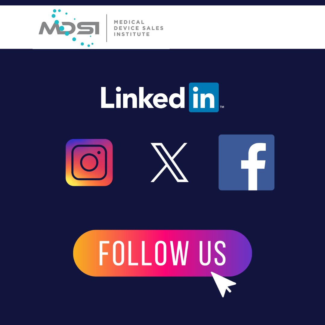 Follow MDSI on these other platforms, and we'll follow you back ⬇️

Look for Medical Device Sales Institute on:

➡️ Facebook
➡️ Instagram
➡️ X

#mdsi #medicaldevices #medicaldevicesales #training #medrep