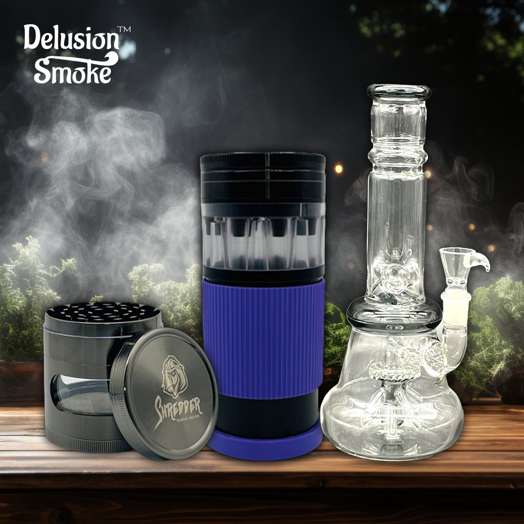 Elevate your smoking game with our top-notch collection of glass bongs, weed grinders, and vaporizers. Explore now and experience a smoother, more enjoyable smoke session. 🔥🌿

#delusionsmoke #delusionsmokeproducts #SmokingAccessories #GlassBongs #WeedGrinder #Vaporizers