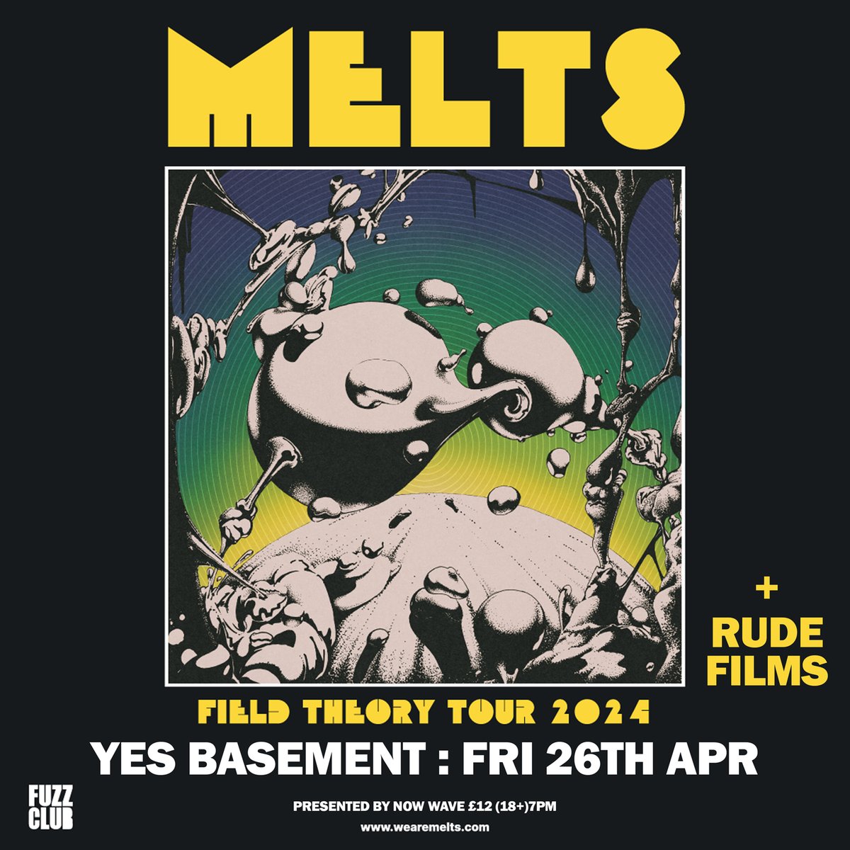 STAGE TIMES TONIGHT AT @yes_mcr DOORS - 7PM RUDE FILMS - 8PM MELTS - 9PM Final adv tickets here -> seetickets.com/event/melts/ye…