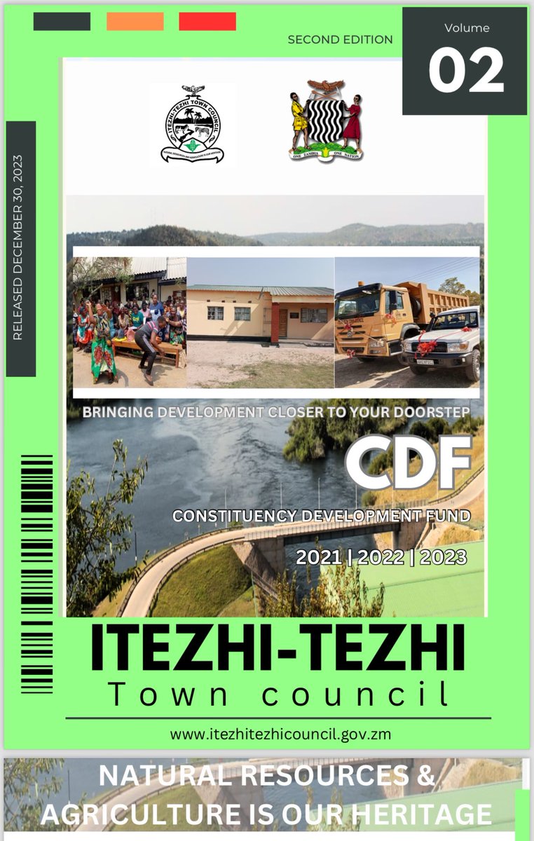 We continue to share our rural Transformation - Our Volume two CDF magazine for Itezhi Tezhi District is out !