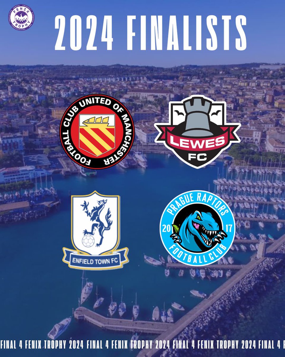 🚨 Ladies and gentlemen, your 2024 Fenix Trophy Finalists! From old faces (@FCUnitedMcr and @PragueRaptors, on their third consecutive participation) to new ones (@ETFCOfficial and @LewesFCMen, qualification secured on their first Fenix Trophy appearance), Lake Garda is going to