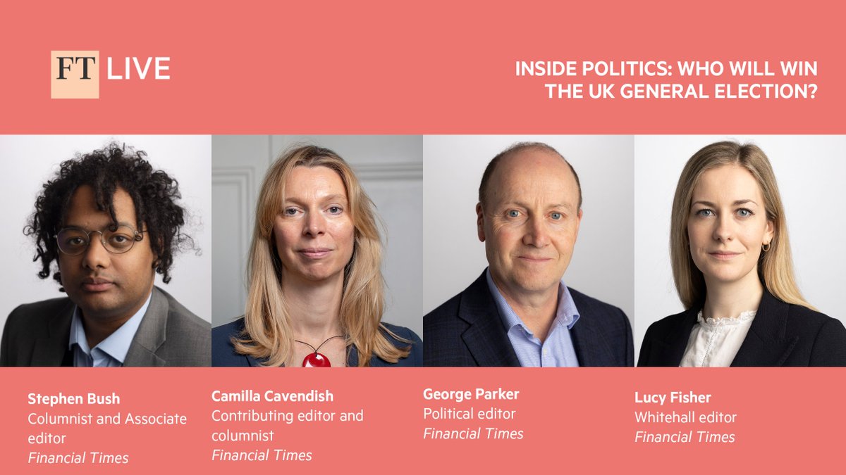 Paging @FT and Inside Politics subscribers Join @stephenkb @GeorgeWParker @CamCavendish & me for a lunchtime webinar on May 8 to discuss what the local election results tell us about who'll win the general election Register & share your questions now at ft.com/ukwebinar