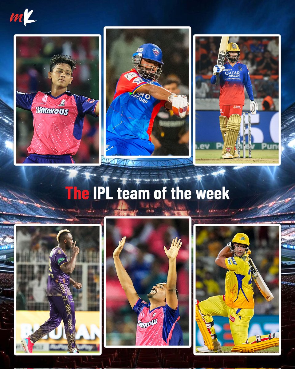 Find out who made it into #MyKolkata’s @IPL best XI from the week gone by.

Read more here: telegraphindia.com/my-kolkata/eve…

#IPL #IPL2024 #IPLT20 #IndianPremierLeague #Cricket #TeamOfTheWeek #Yashasvi #Pant #Patidar #Stoinis #Russell #Dube