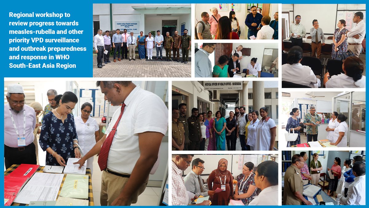 Day 4 of the SEA Regional VPD Surveillance workshop: Participants from 10 countries & representatives from UNICEF, CDC, BMGF & WHO teams observed remarkable public health initiatives & exceptional efforts of the @MoH_SriLanka in VPD surveillance and immunization. @WHOSEARO #EPI