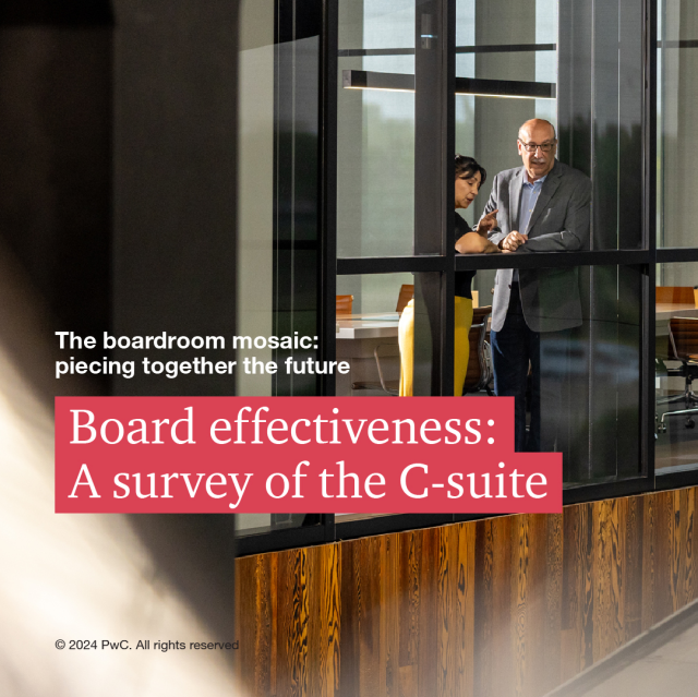 PwC’s 2024 Board effectiveness survey explores the current relationship between executives and their boards, namely why priorities differ across focus areas: pwc.to/3Qjlt74
