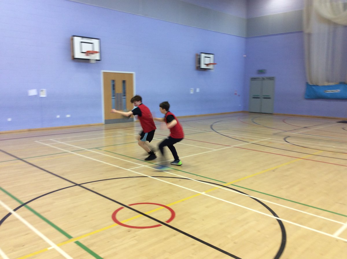 In PE, Y9 boys have been playing basketball and focusing particularly on dribbling.