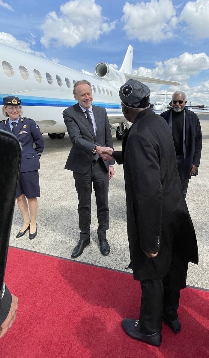 Farewell to Nigerian President H.E. Bola Tinubu. After a good visit to the Netherlands, including an audience with His Majesty King Willem-Alexander and a meeting with Prime Minister Rutte.